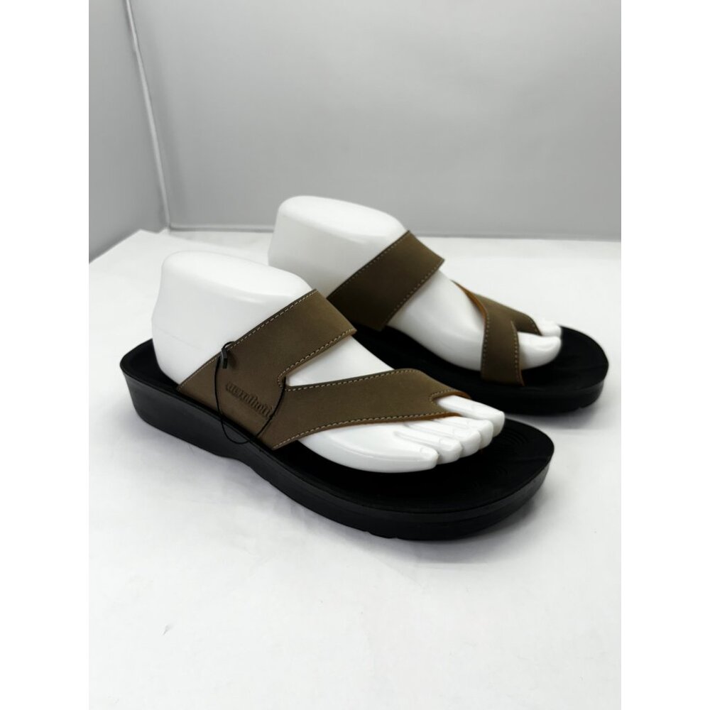 Areothotie women's size 9 Odal Khaki split toe arch support sandals EU 40